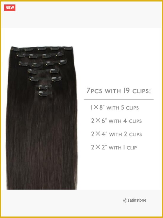 Clip in Human Hair Extensions 18 inch 120g 7pcs Remy Hair Straight